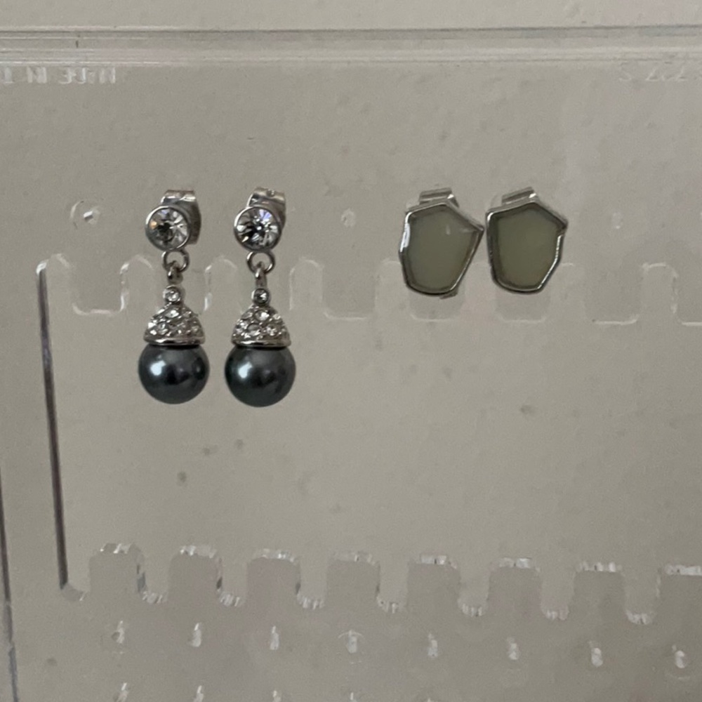 2-Prs. Silver tone Earrings Bundle